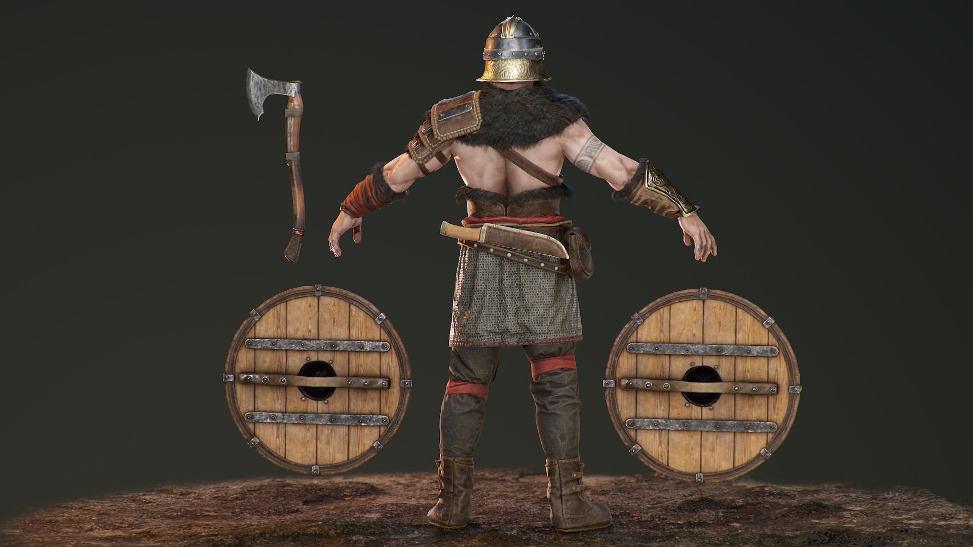 Bjorn Viking Low-poly 3D model_23