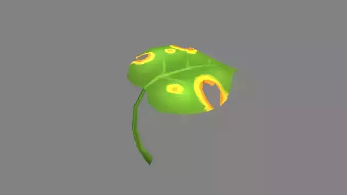 Cartoon withered leaf      