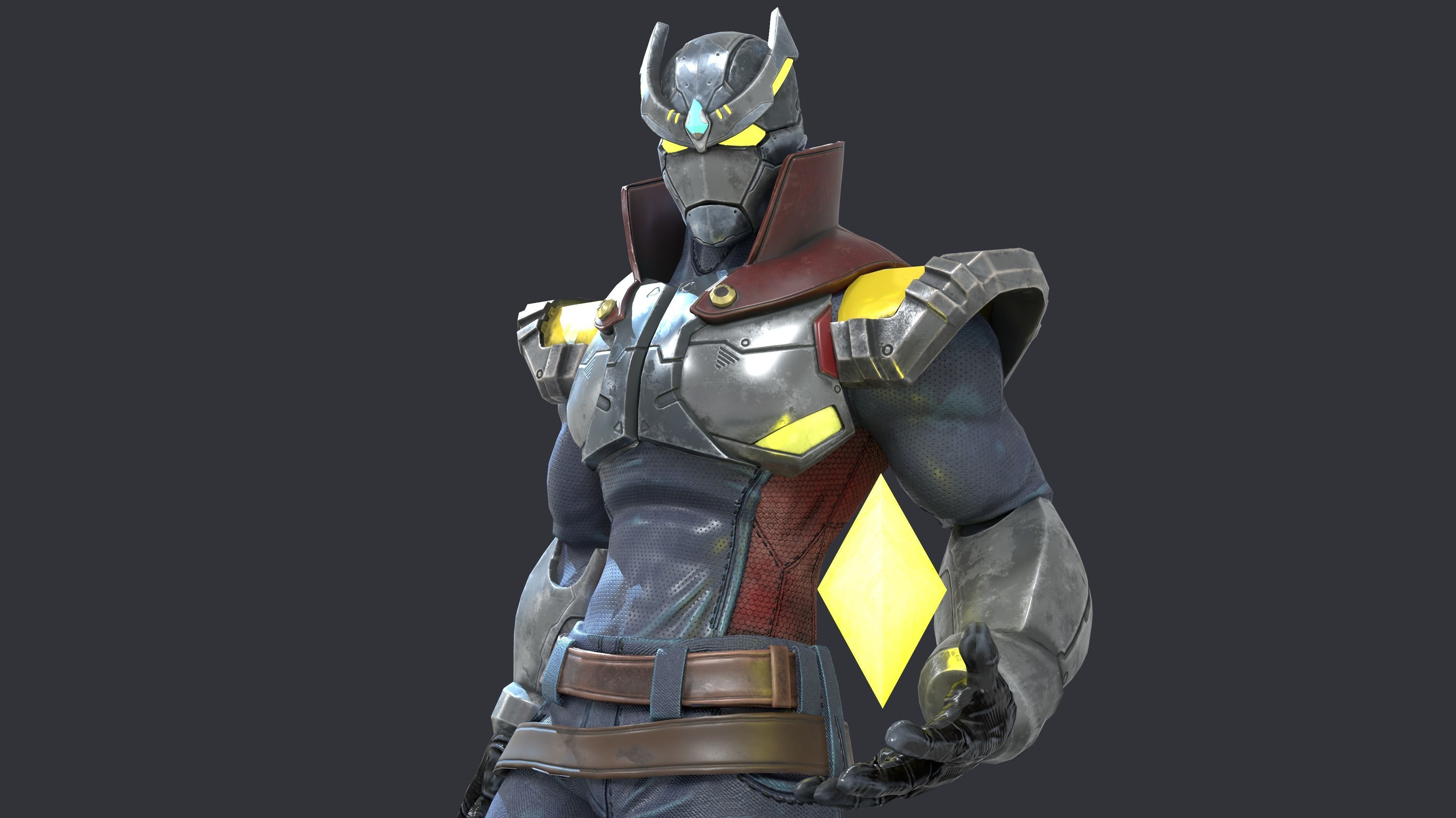 Zephiroth Character Design Low-poly 3D model_6