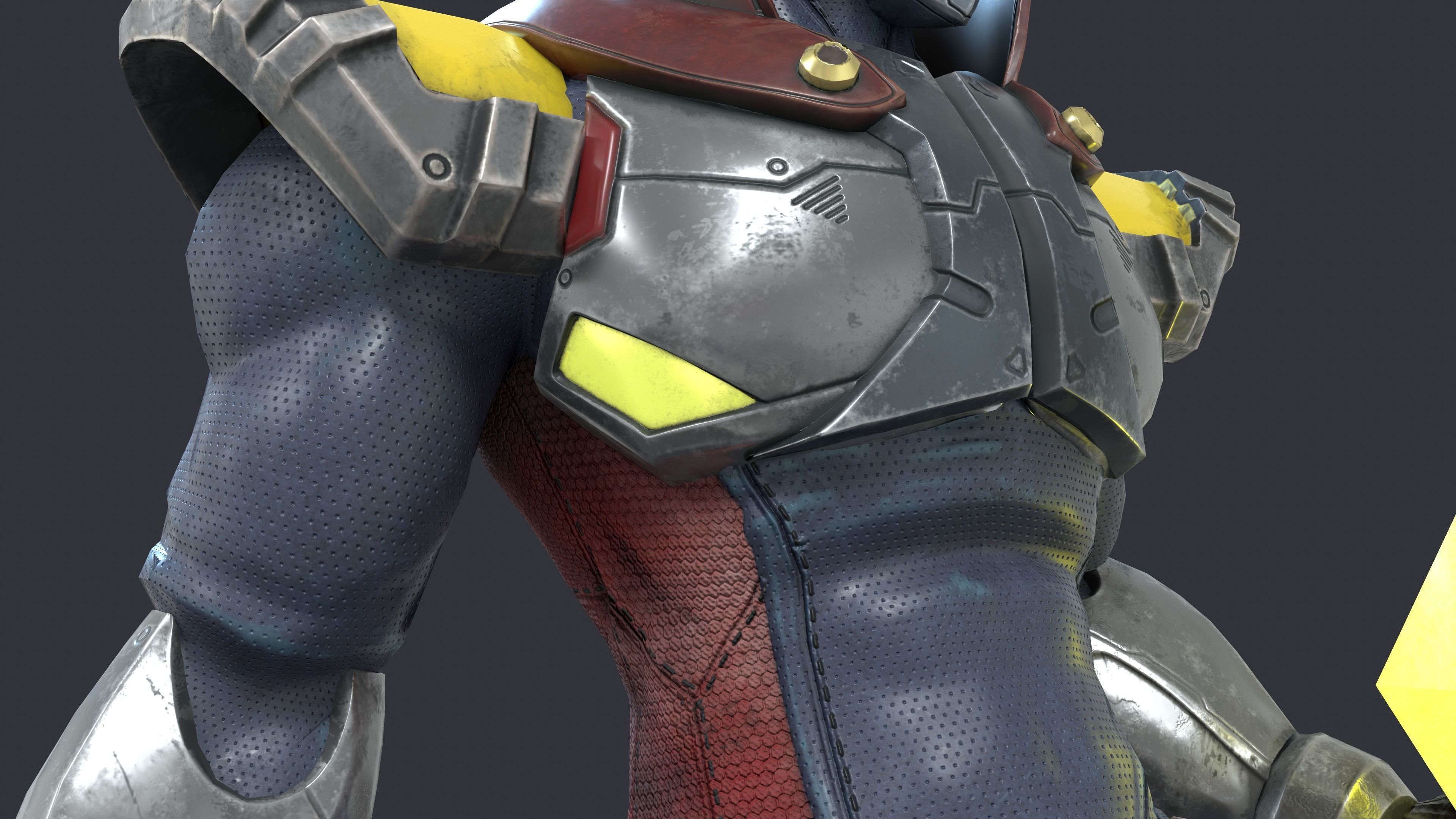 Zephiroth Character Design Low-poly 3D model_8