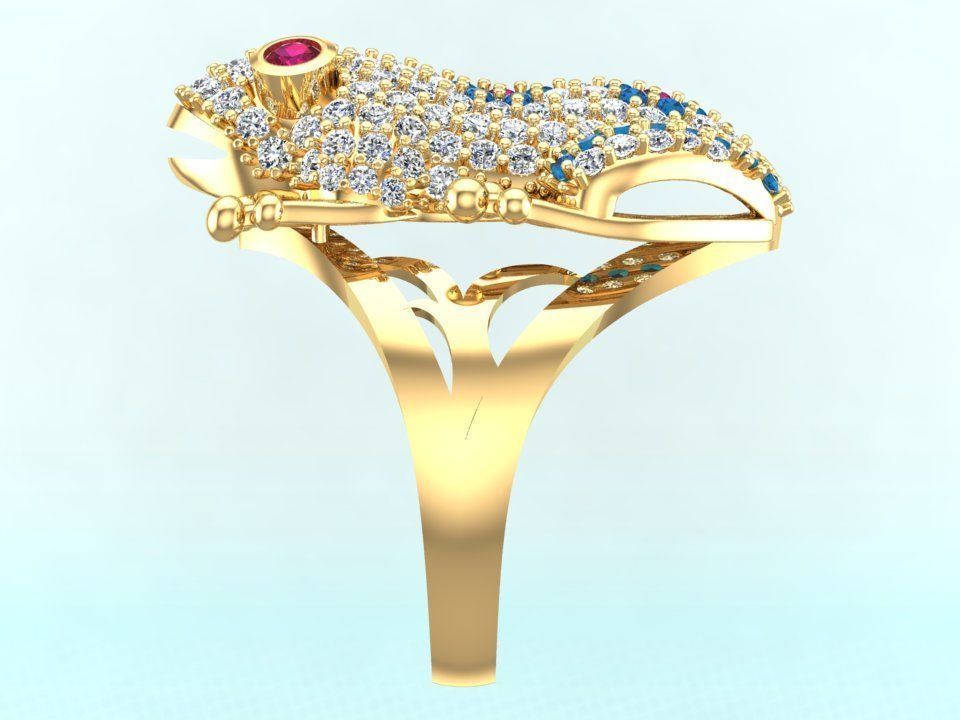 Toad Ring - Womens Ring - N1150 3D print model_4