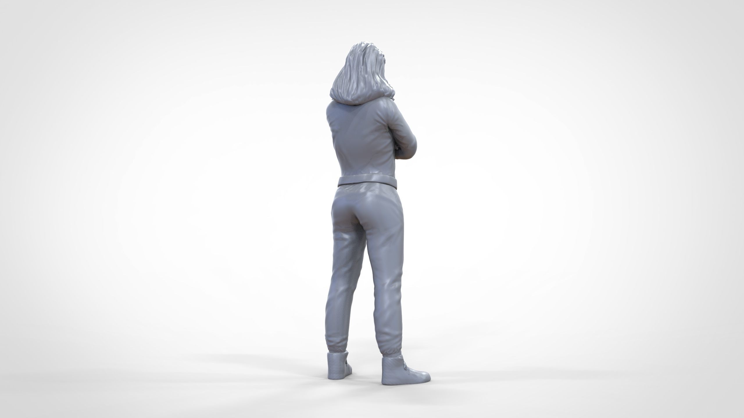 N5 Woman Race Driver Standing 3D print model_27
