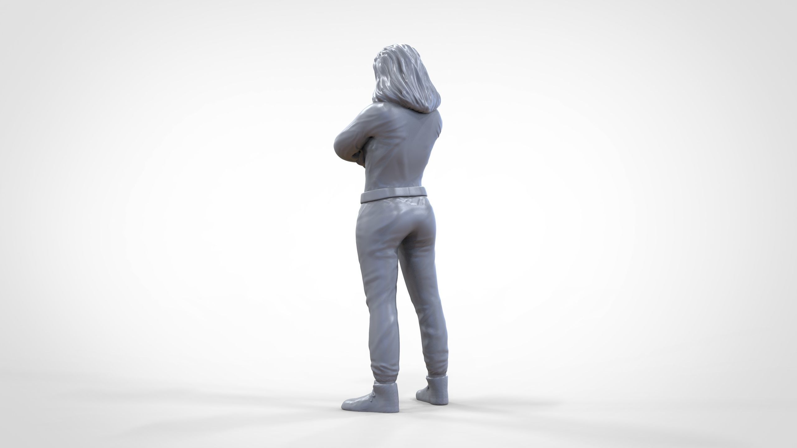 N5 Woman Race Driver Standing 3D print model_29