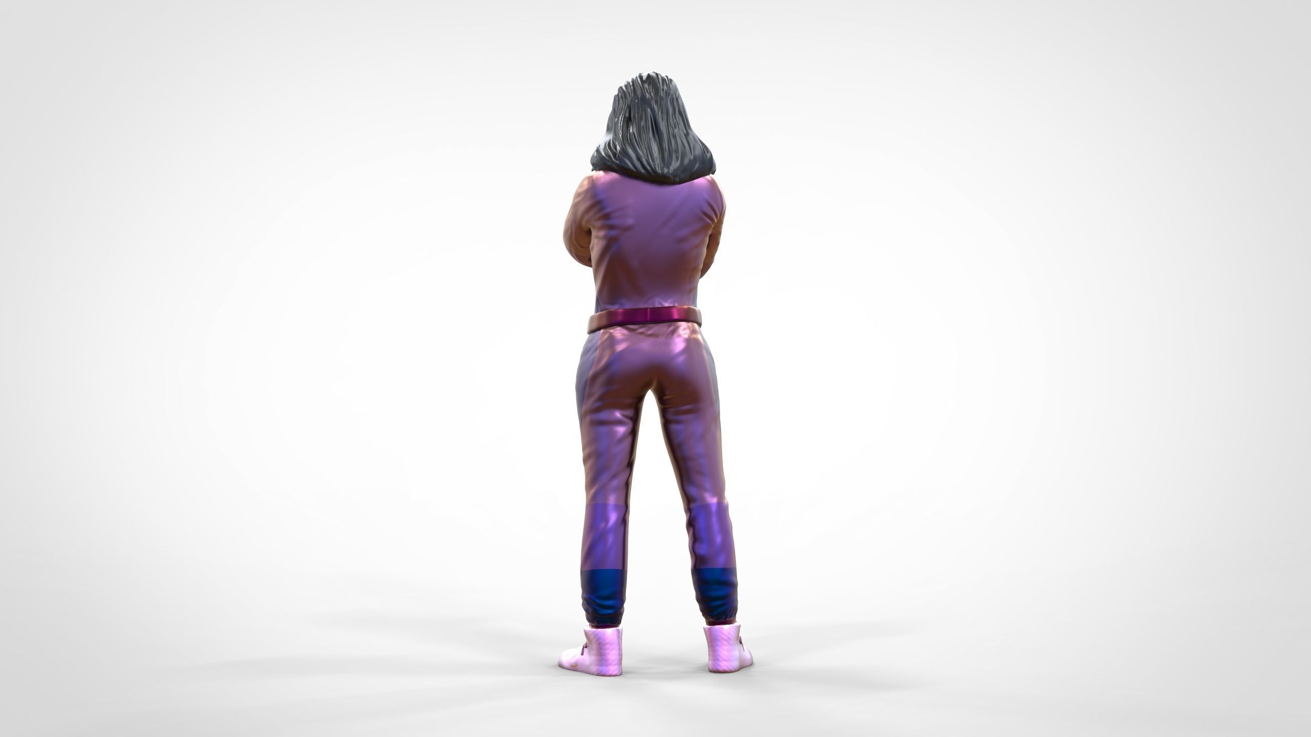 N5 Woman Race Driver Standing 3D print model_10