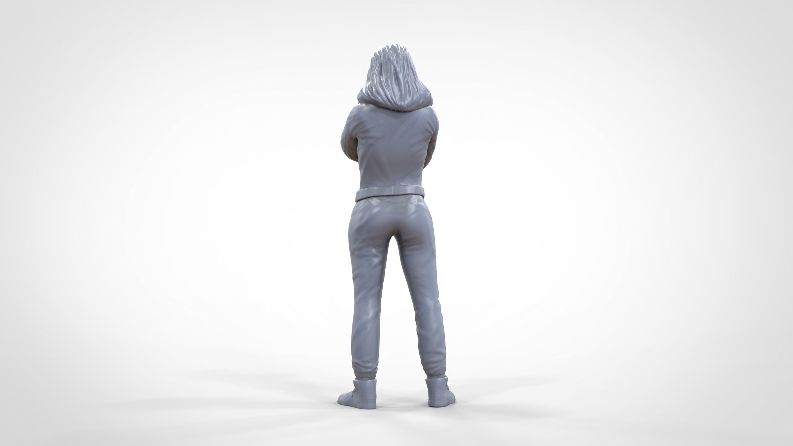 N5 Woman Race Driver Standing 3D print model_28