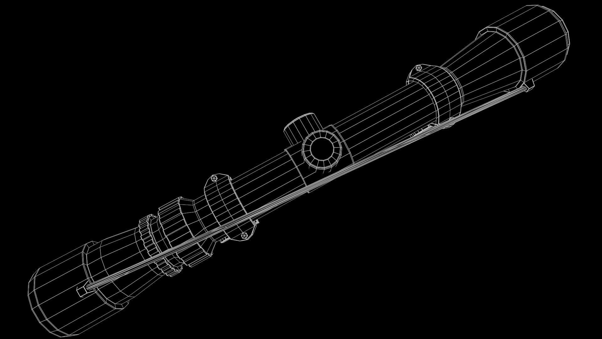 8x Scope Low-poly 3D model_13