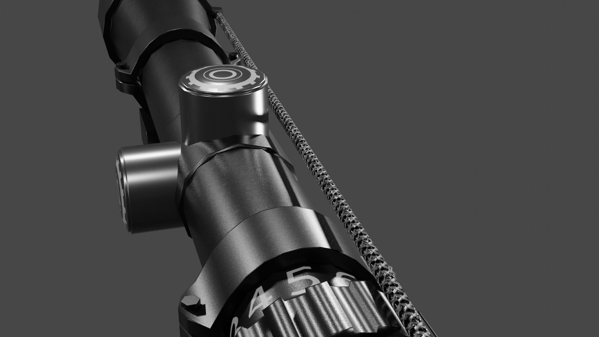8x Scope Low-poly 3D model_9