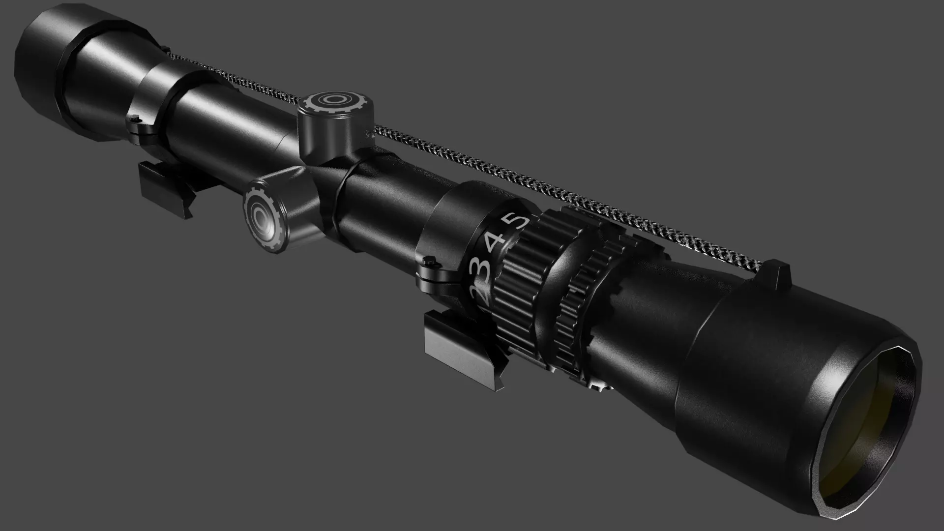 8x Scope Low-poly 3D model_0