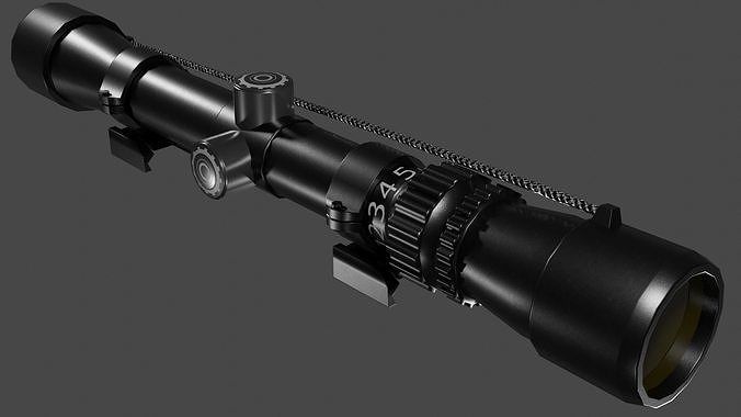 8x Scope Low-poly 3D model