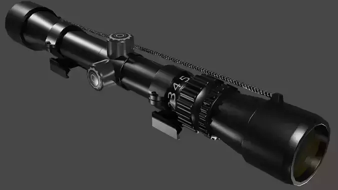 8x Scope Low-poly 3D model