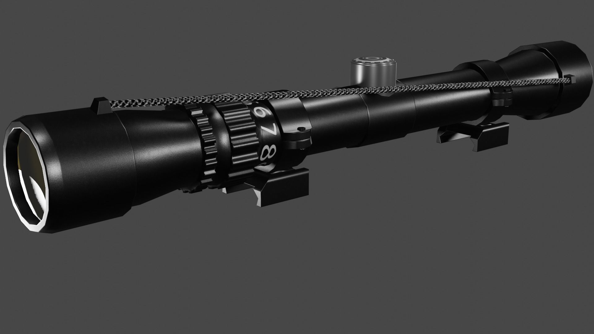 8x Scope Low-poly 3D model_2