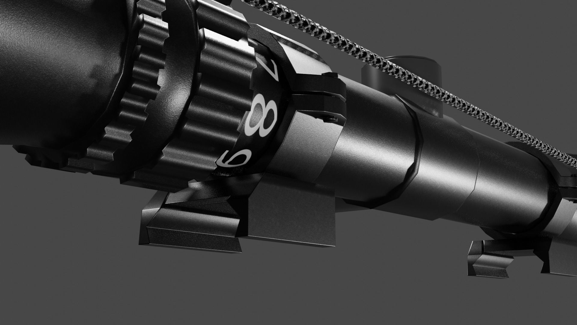 8x Scope Low-poly 3D model_10
