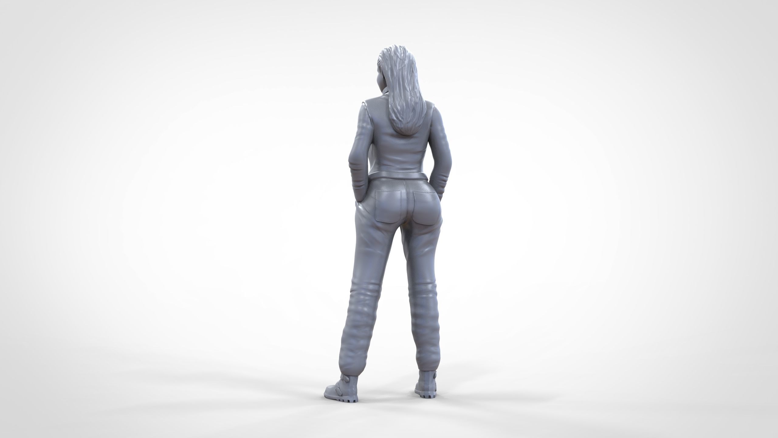 N6 Woman Race Driver Standing 3D print model_43