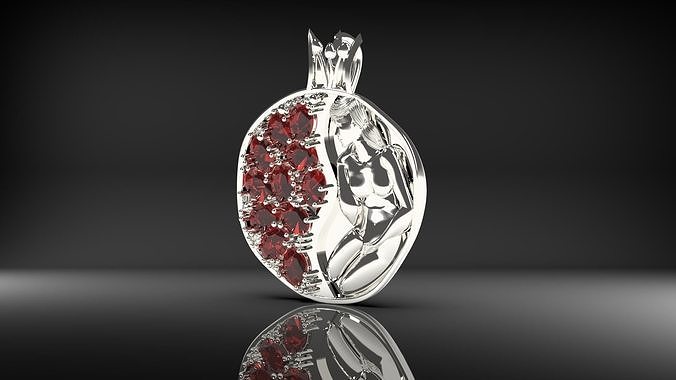 Pomegranate pendant 3D print model
