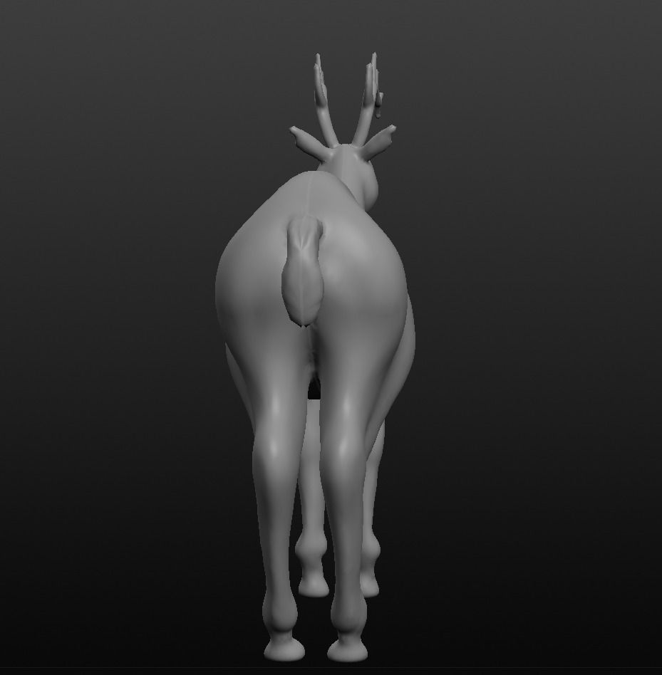 antler deer 3D model_3