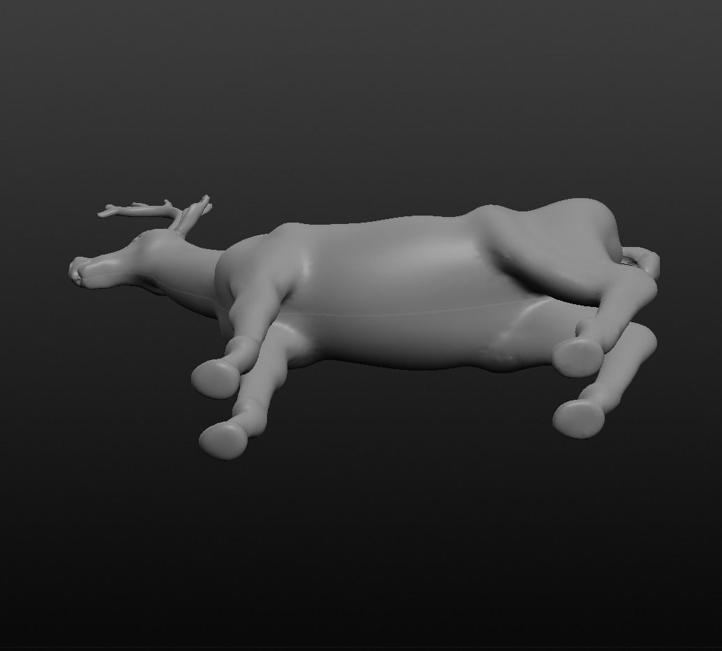 antler deer 3D model_5