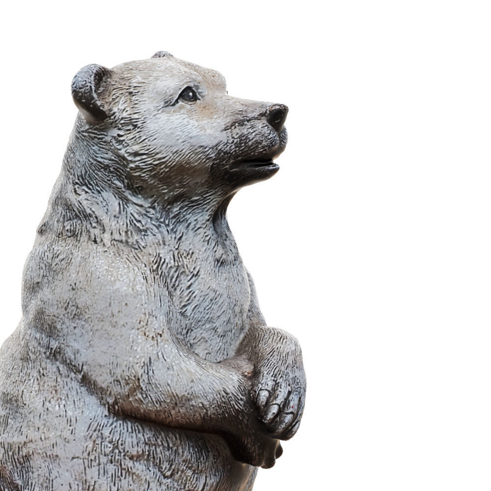 Garden bear figurine 3D model_4
