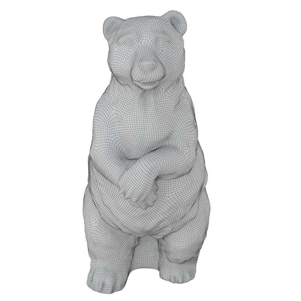 Garden bear figurine 3D model_5