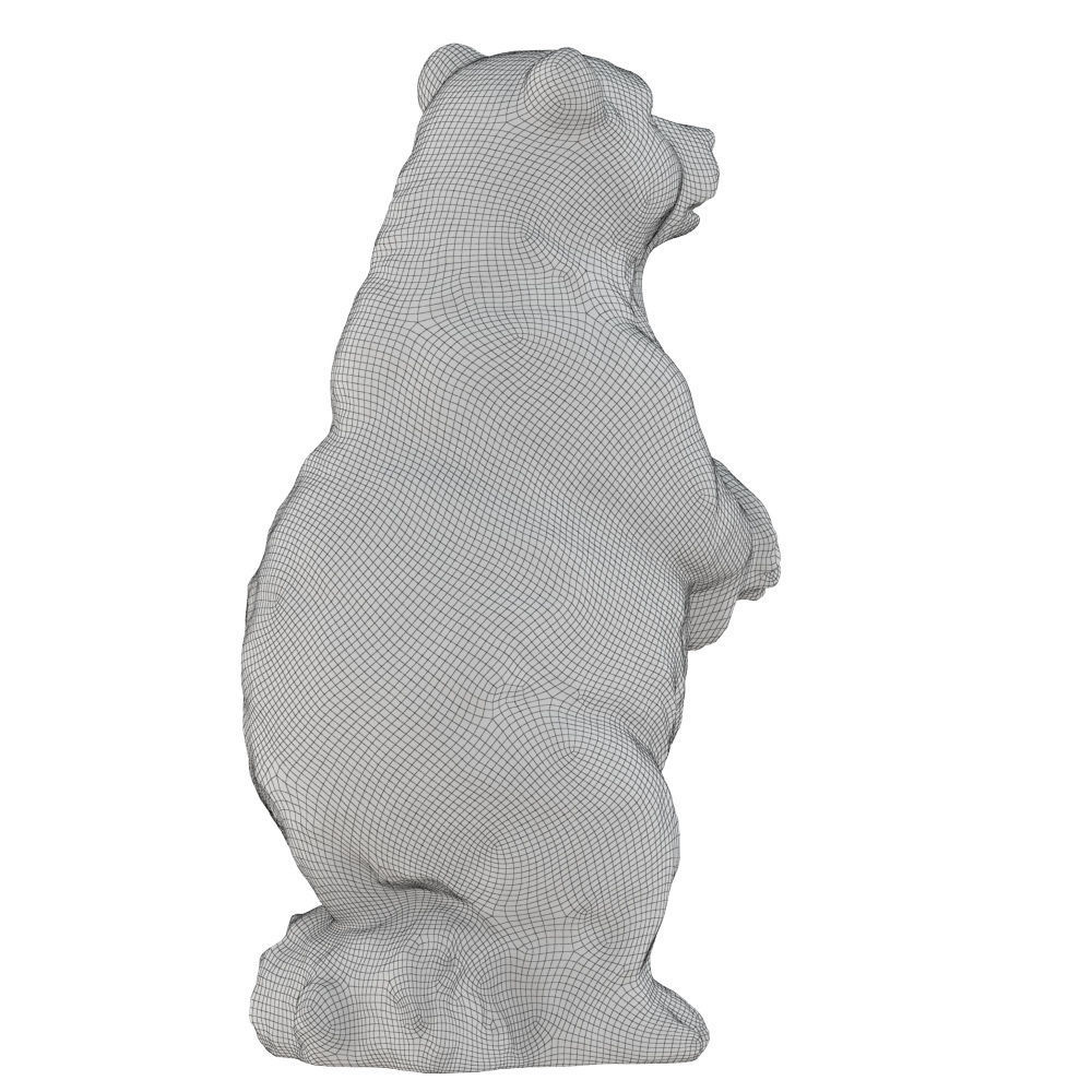 Garden bear figurine 3D model_6