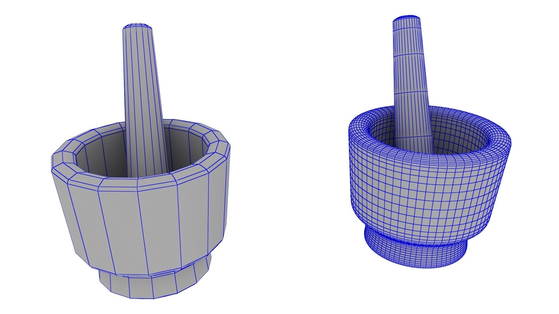 Mortar and Pestle Low-poly 3D model_15