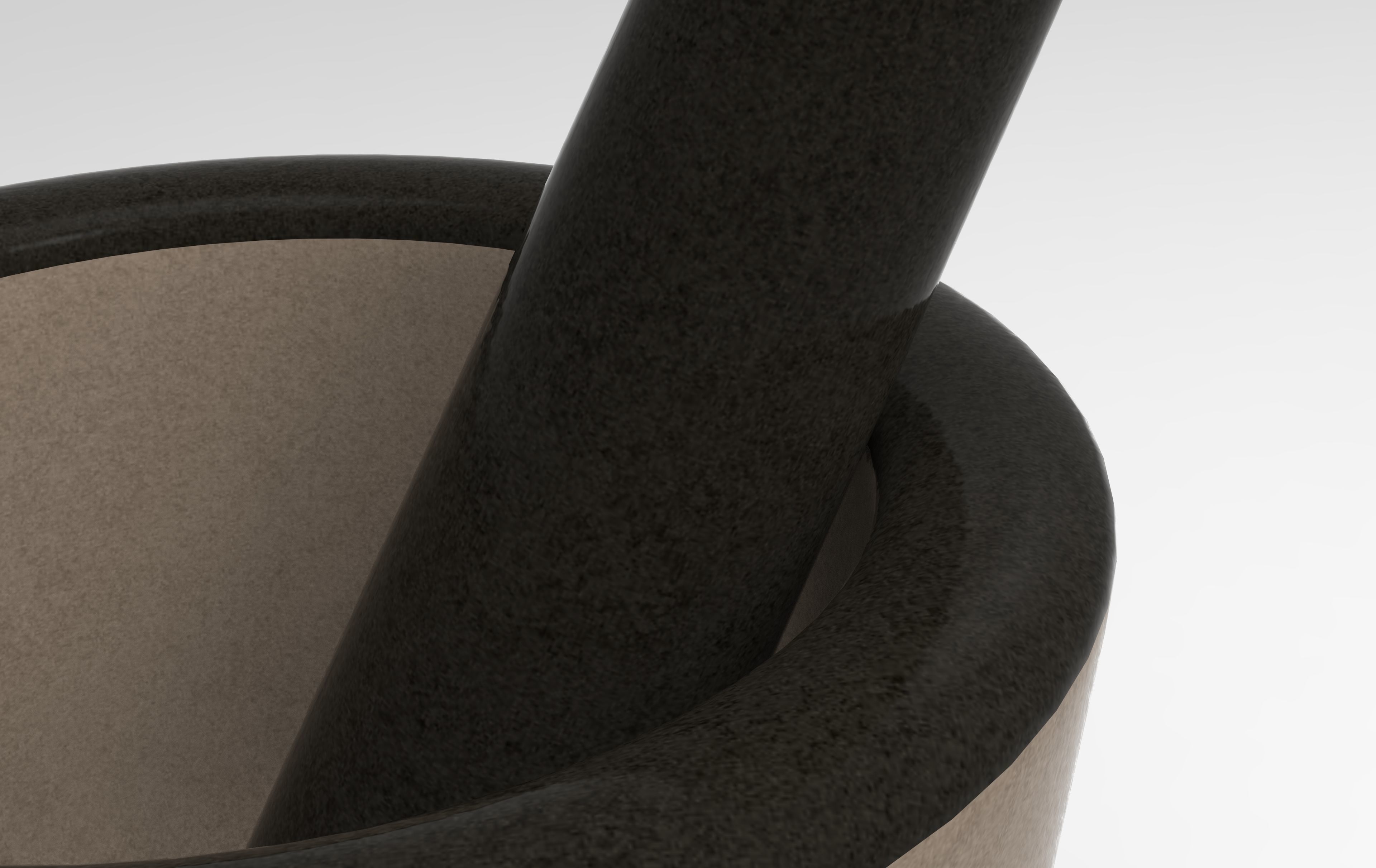 Mortar and Pestle Low-poly 3D model_5