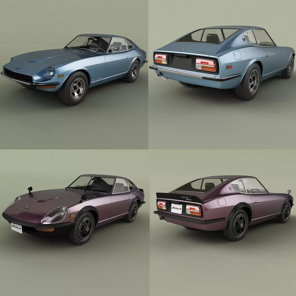 Datsun 240Z and 240ZG 3D Model Collection_0