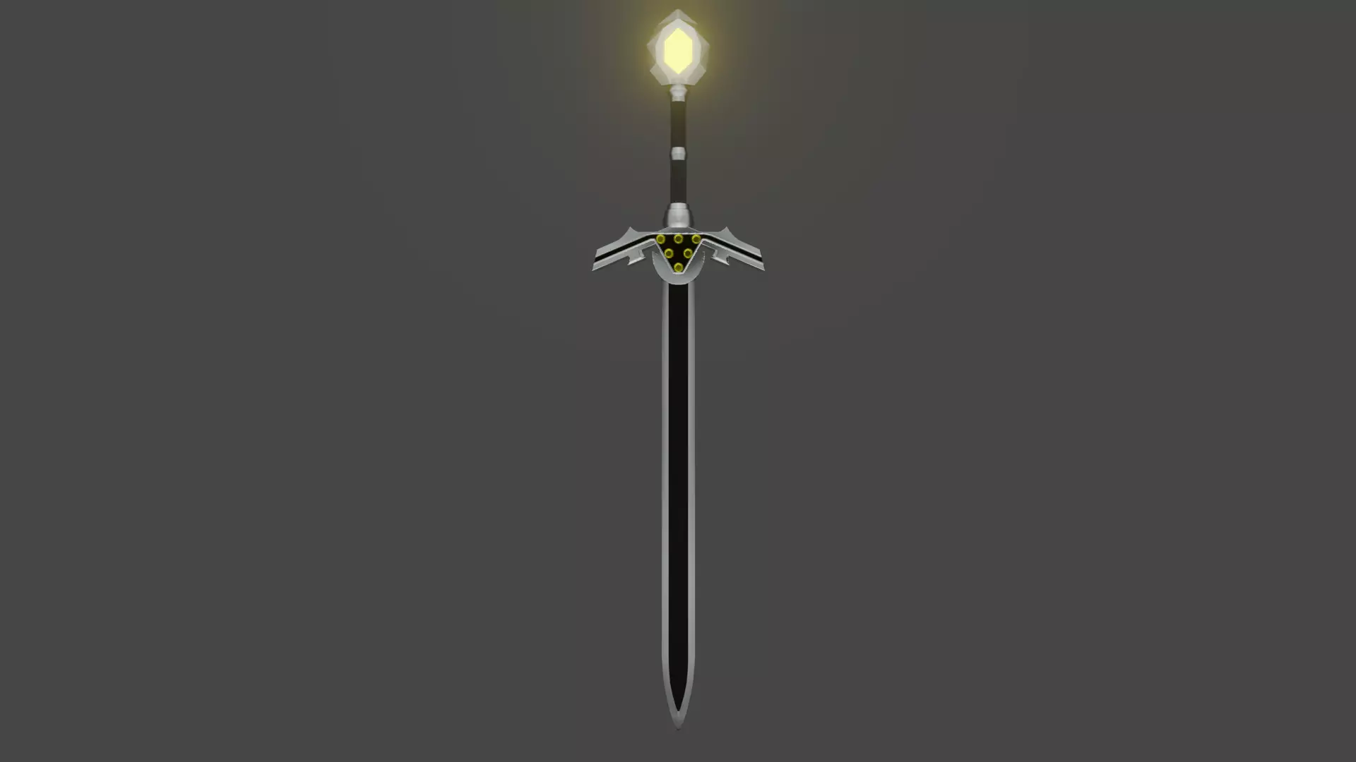 Fantasy sword Free low-poly 3D model
