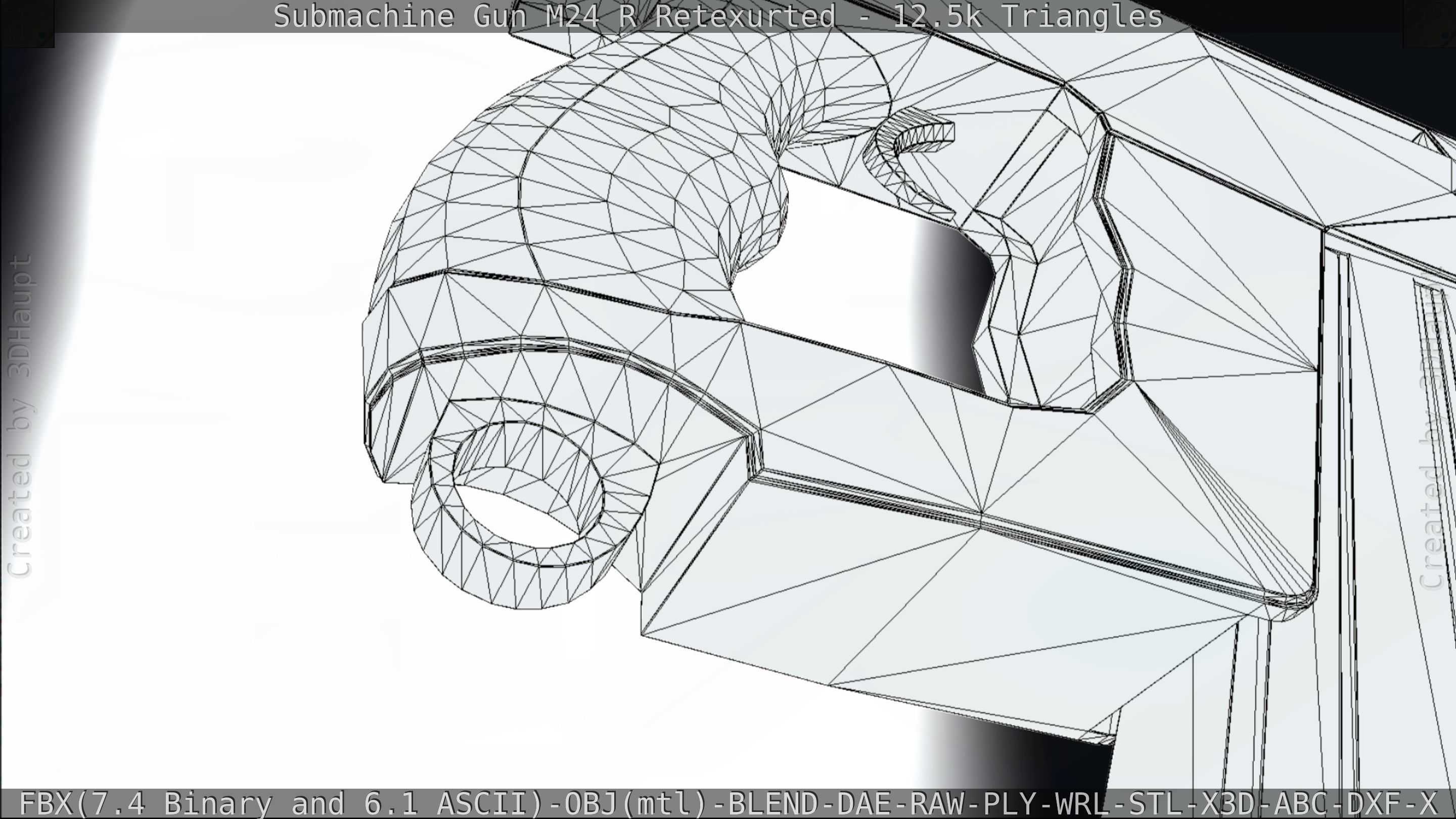 Submachine Gun M24 R Retexurted Low-poly 3D model_214