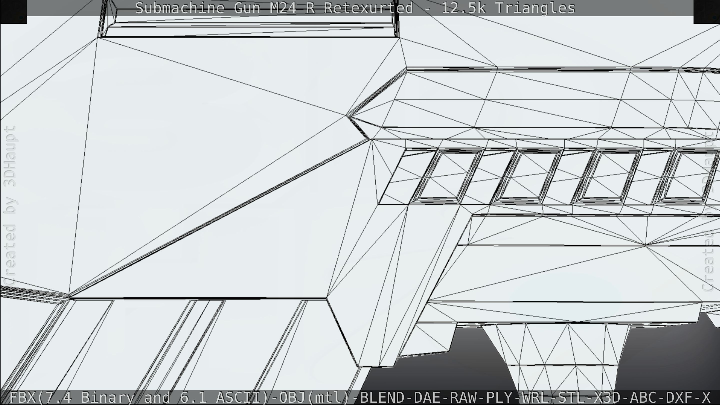 Submachine Gun M24 R Retexurted Low-poly 3D model_204
