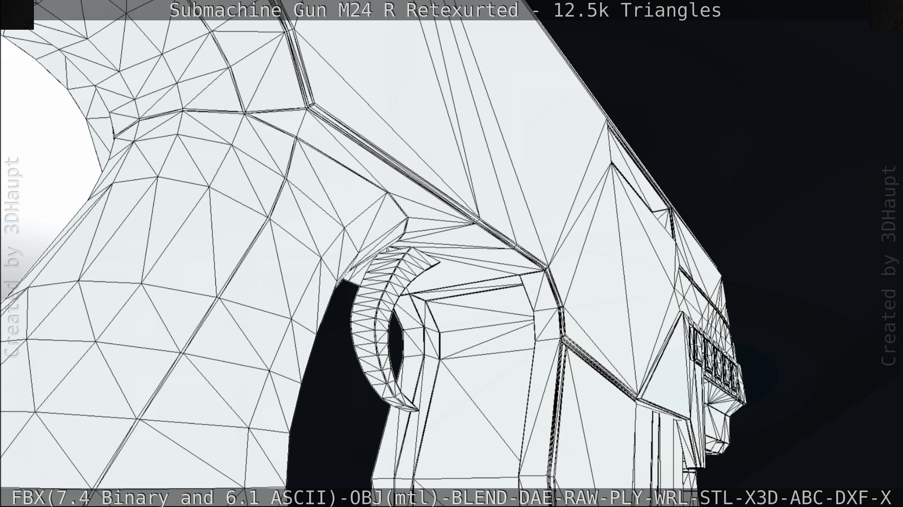 Submachine Gun M24 R Retexurted Low-poly 3D model_224