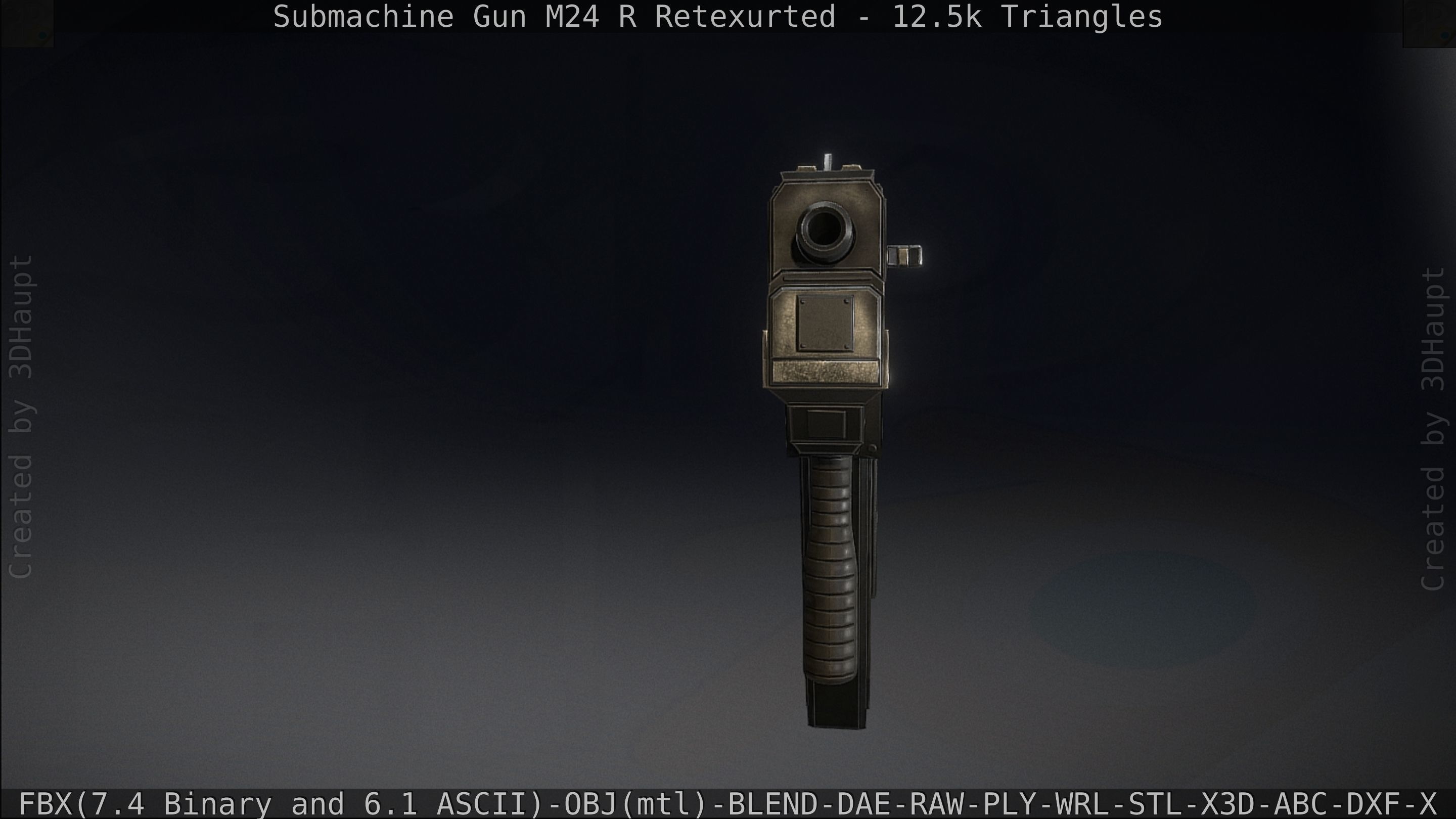 Submachine Gun M24 R Retexurted Low-poly 3D model_43