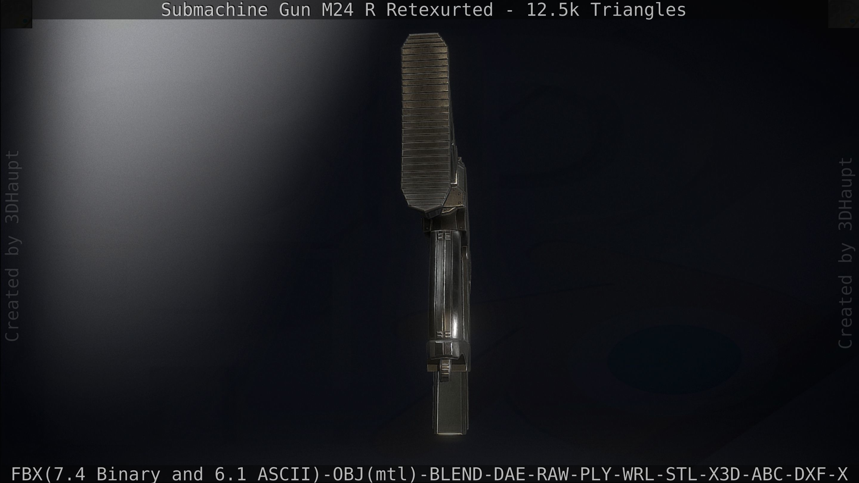Submachine Gun M24 R Retexurted Low-poly 3D model_123
