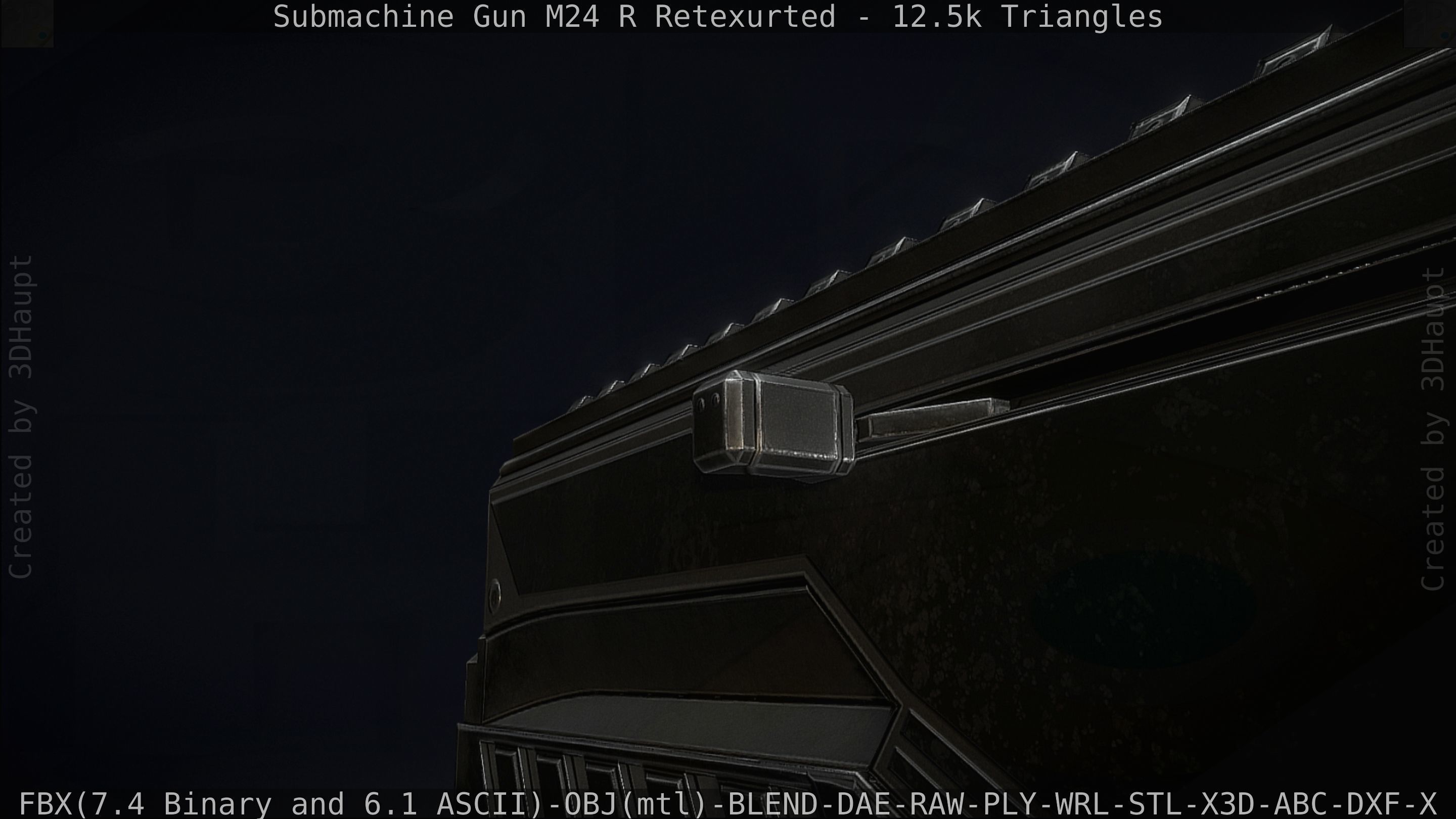 Submachine Gun M24 R Retexurted Low-poly 3D model_55