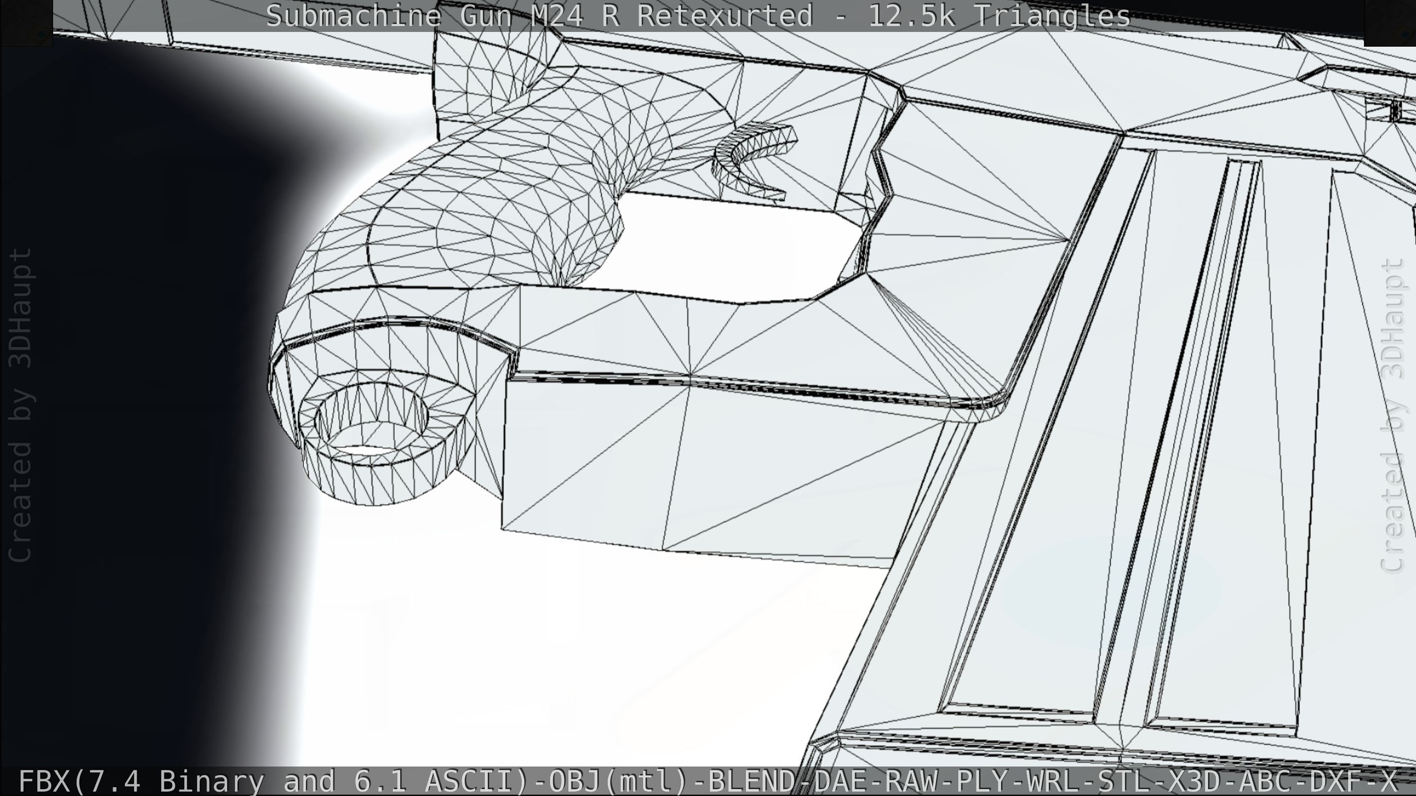 Submachine Gun M24 R Retexurted Low-poly 3D model_210