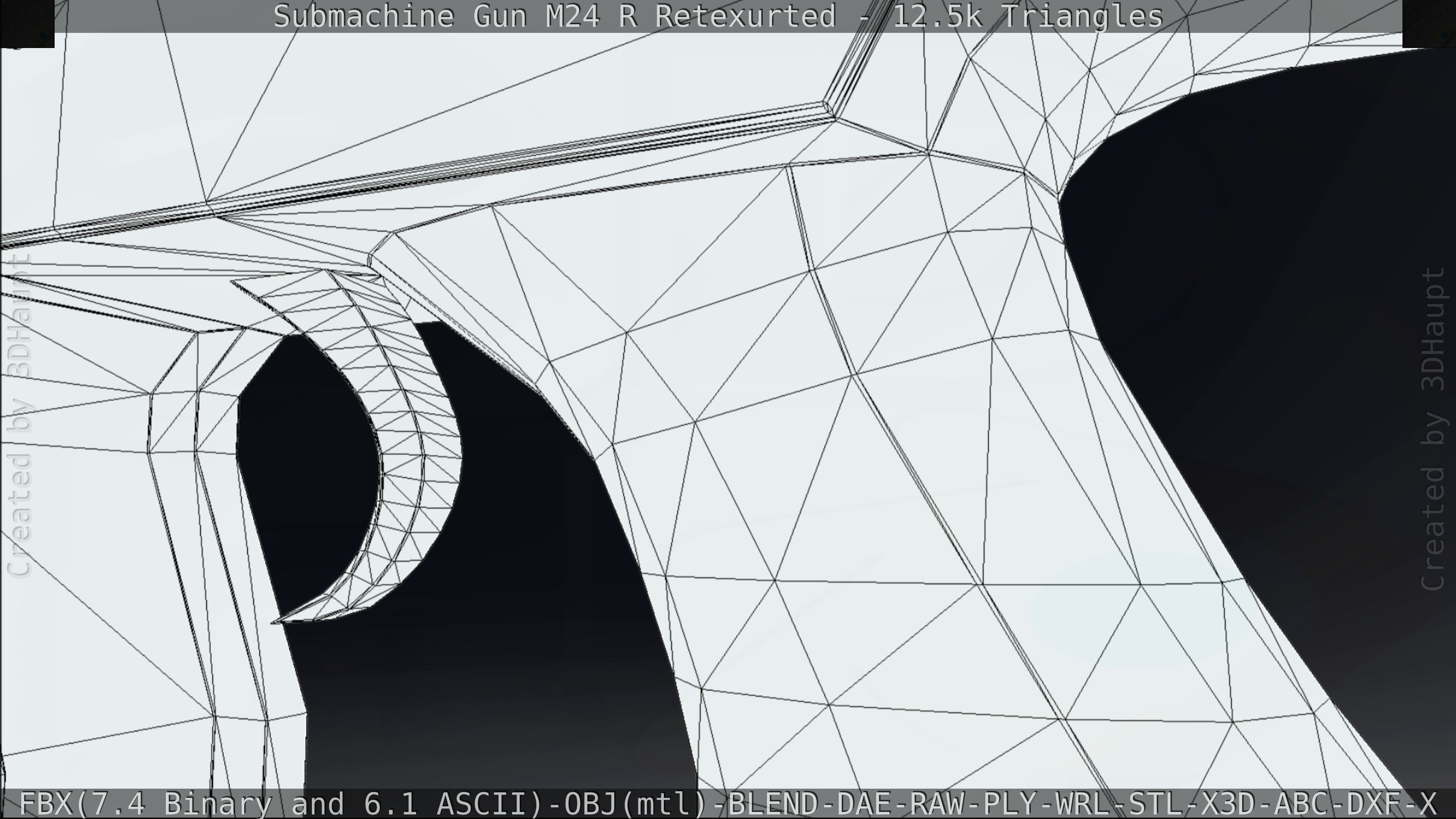 Submachine Gun M24 R Retexurted Low-poly 3D model_222