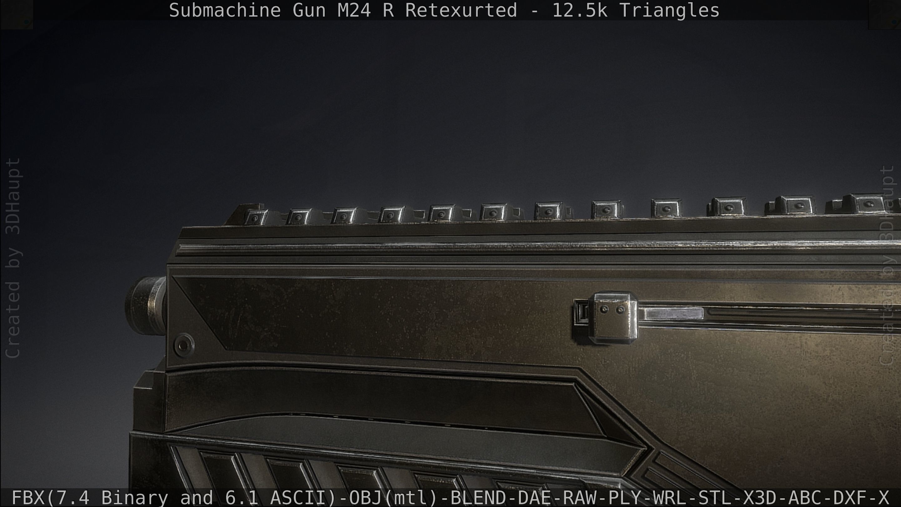 Submachine Gun M24 R Retexurted Low-poly 3D model_51