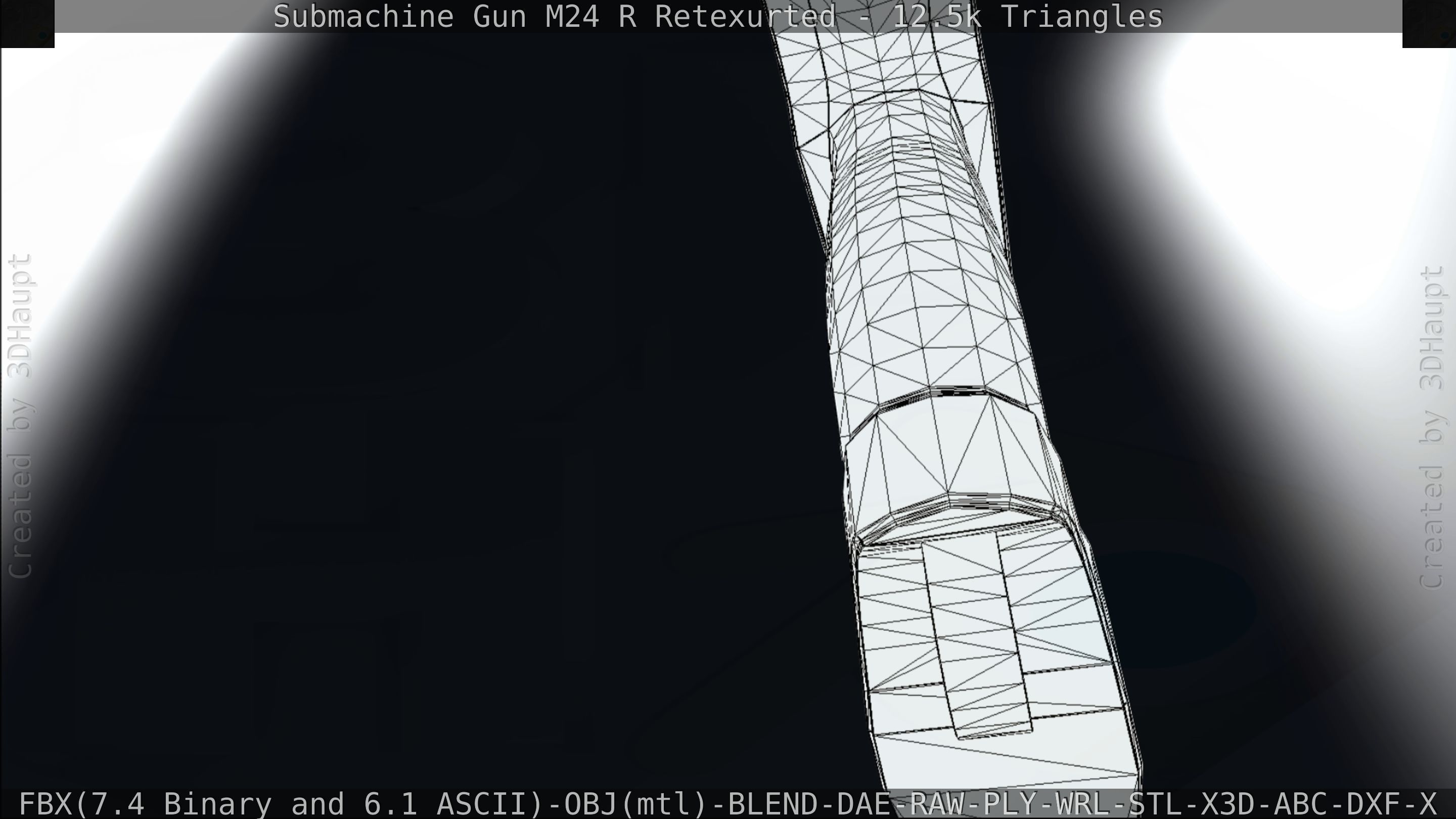 Submachine Gun M24 R Retexurted Low-poly 3D model_213