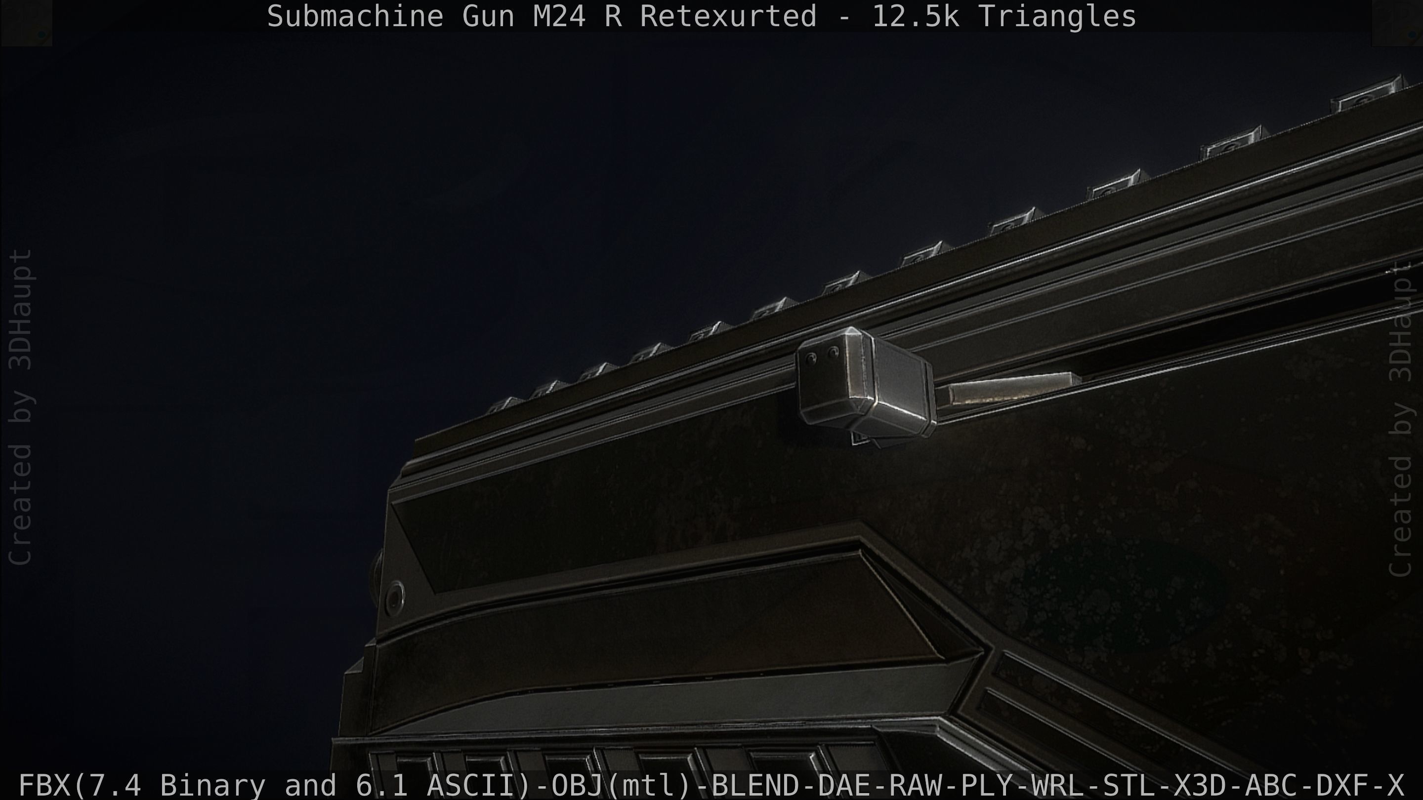 Submachine Gun M24 R Retexurted Low-poly 3D model_53