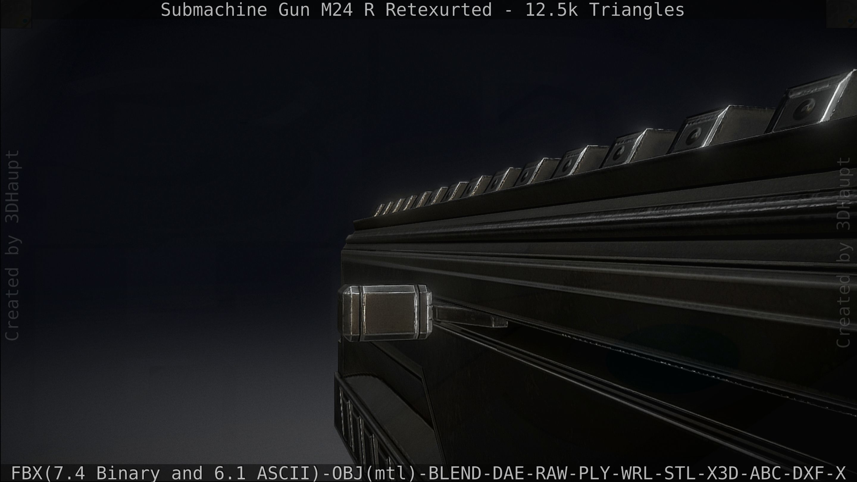 Submachine Gun M24 R Retexurted Low-poly 3D model_54
