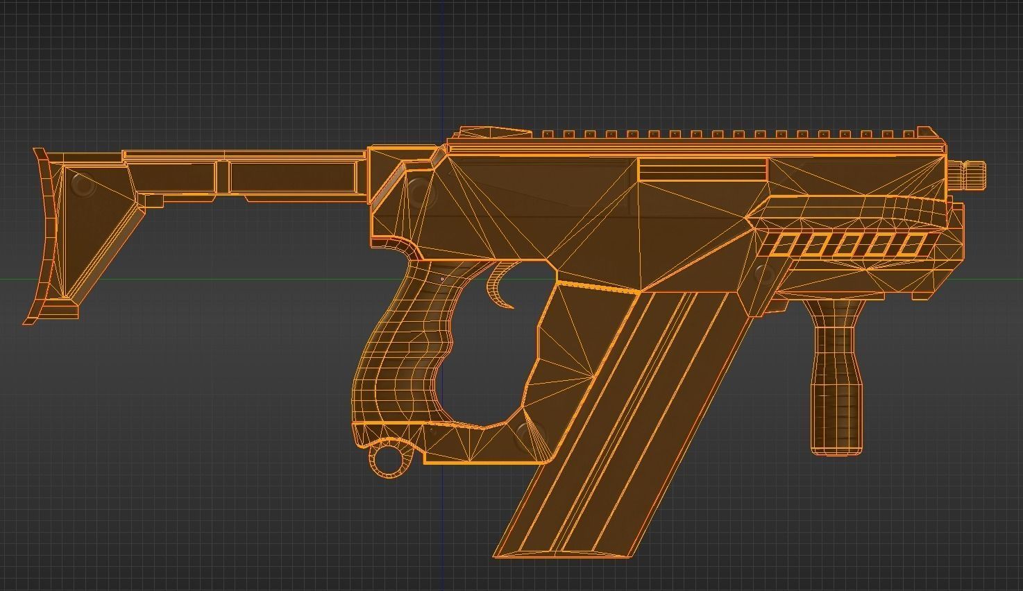 Submachine Gun M24 R Retexurted Low-poly 3D model_6