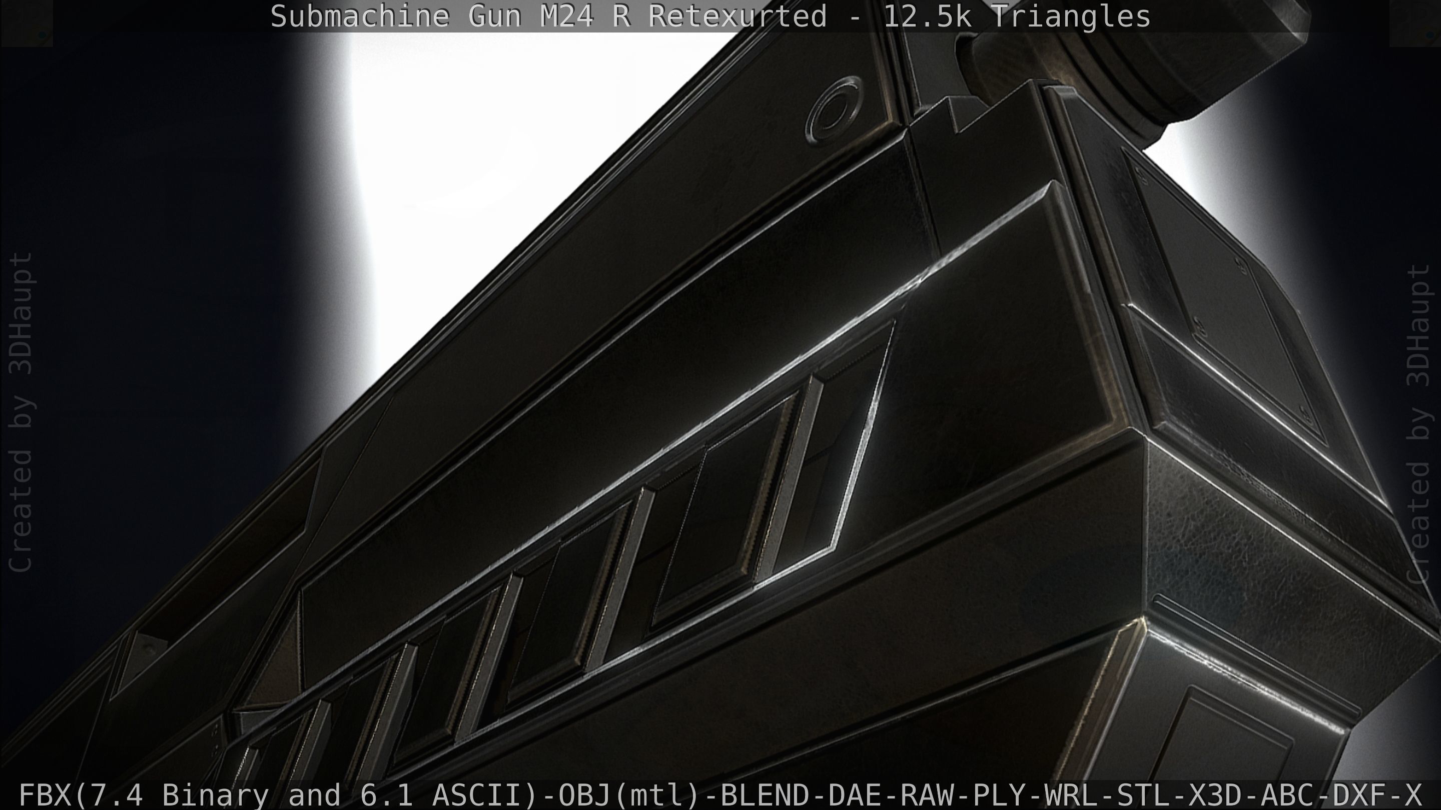 Submachine Gun M24 R Retexurted Low-poly 3D model_61