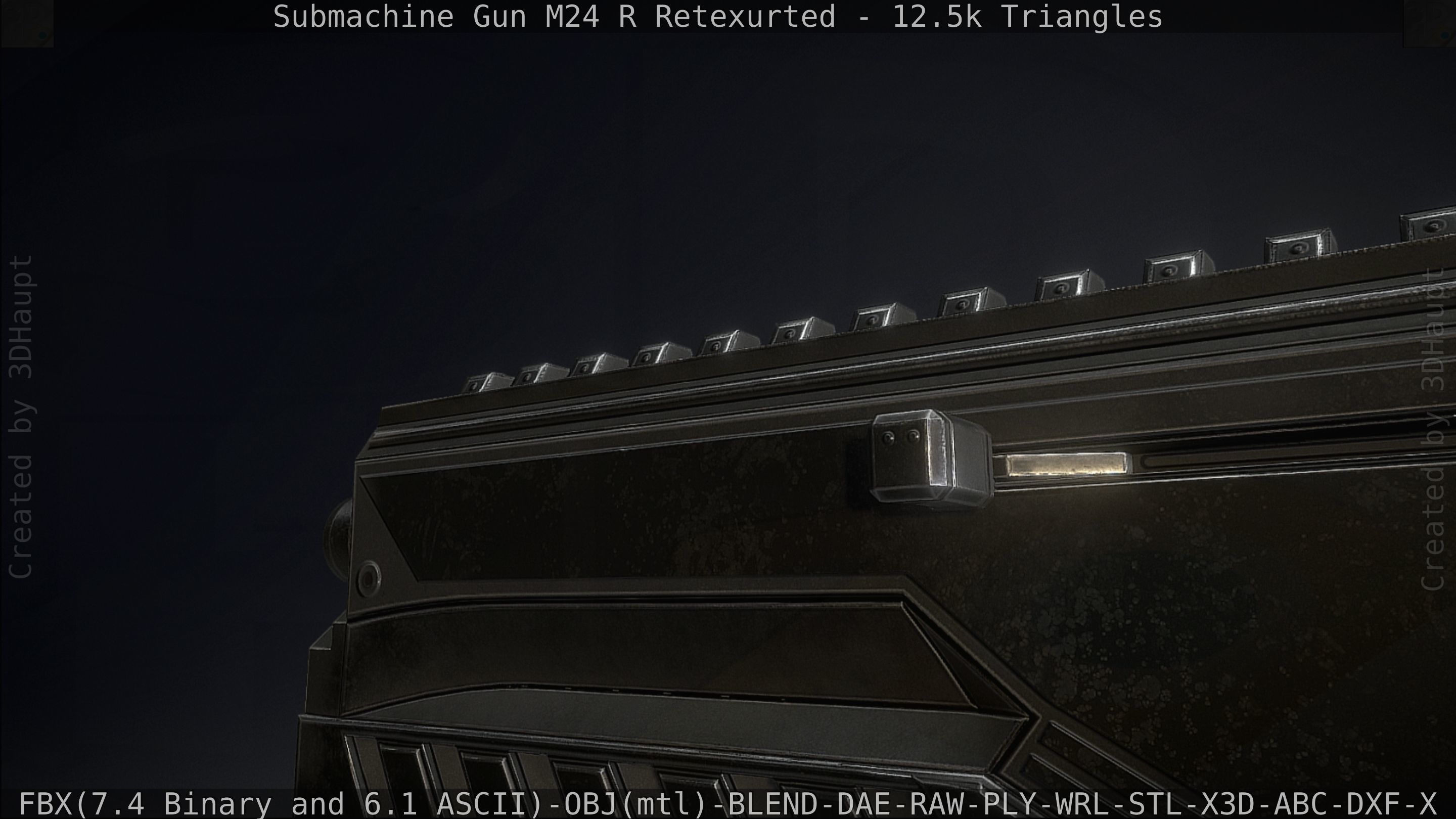 Submachine Gun M24 R Retexurted Low-poly 3D model_52