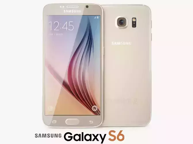 Samsung Galaxy S6 Gold Platinium 3D model