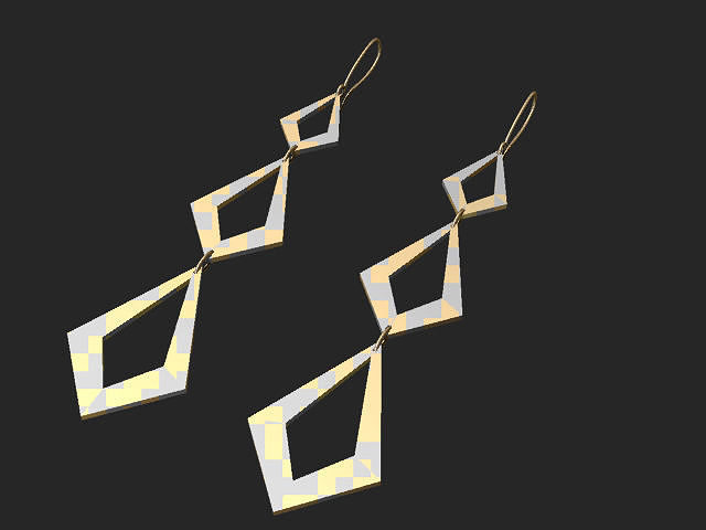 geometric earrings Free 3D print model