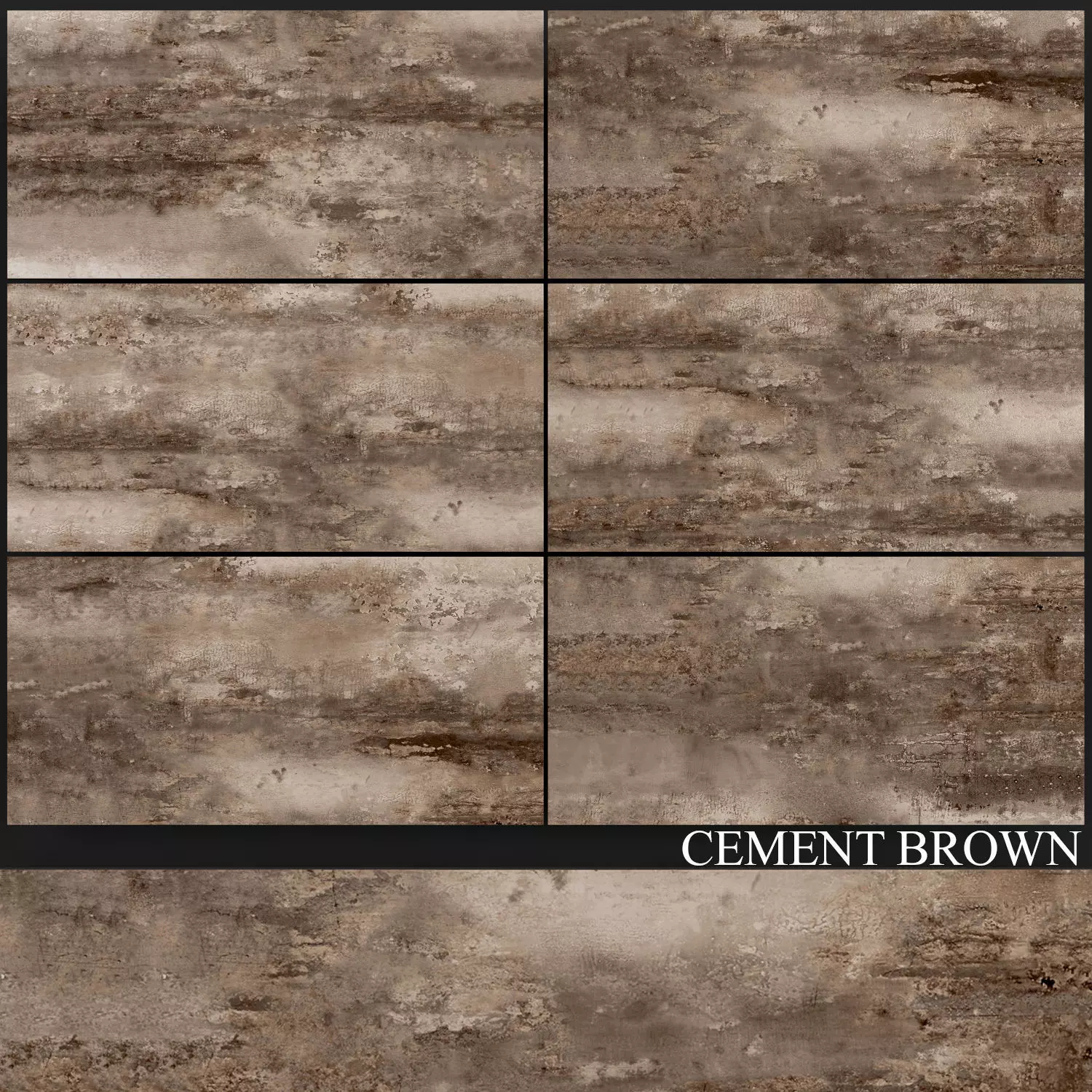 Decovita Cement Brown 600x1200 3D model