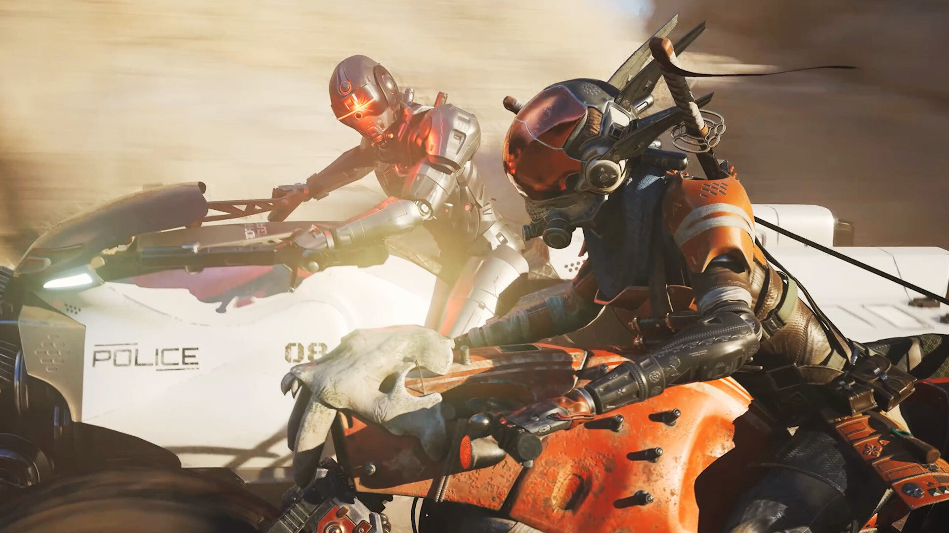 Android Sci-fi Police Robot soldier military 3D 3D model_12