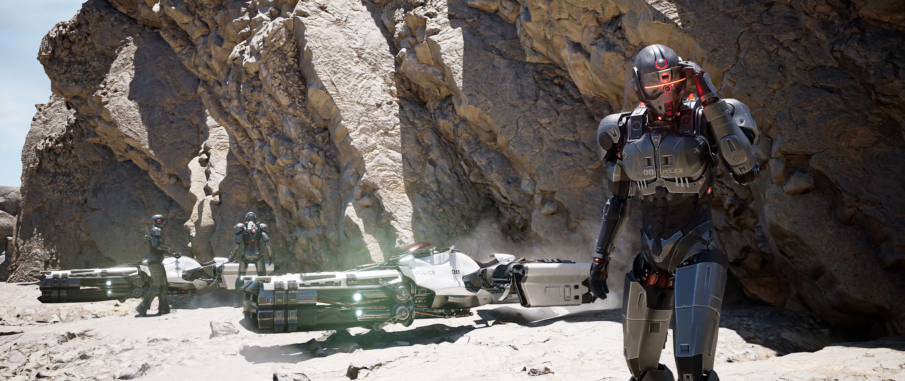 Android Sci-fi Police Robot soldier military 3D 3D model_8