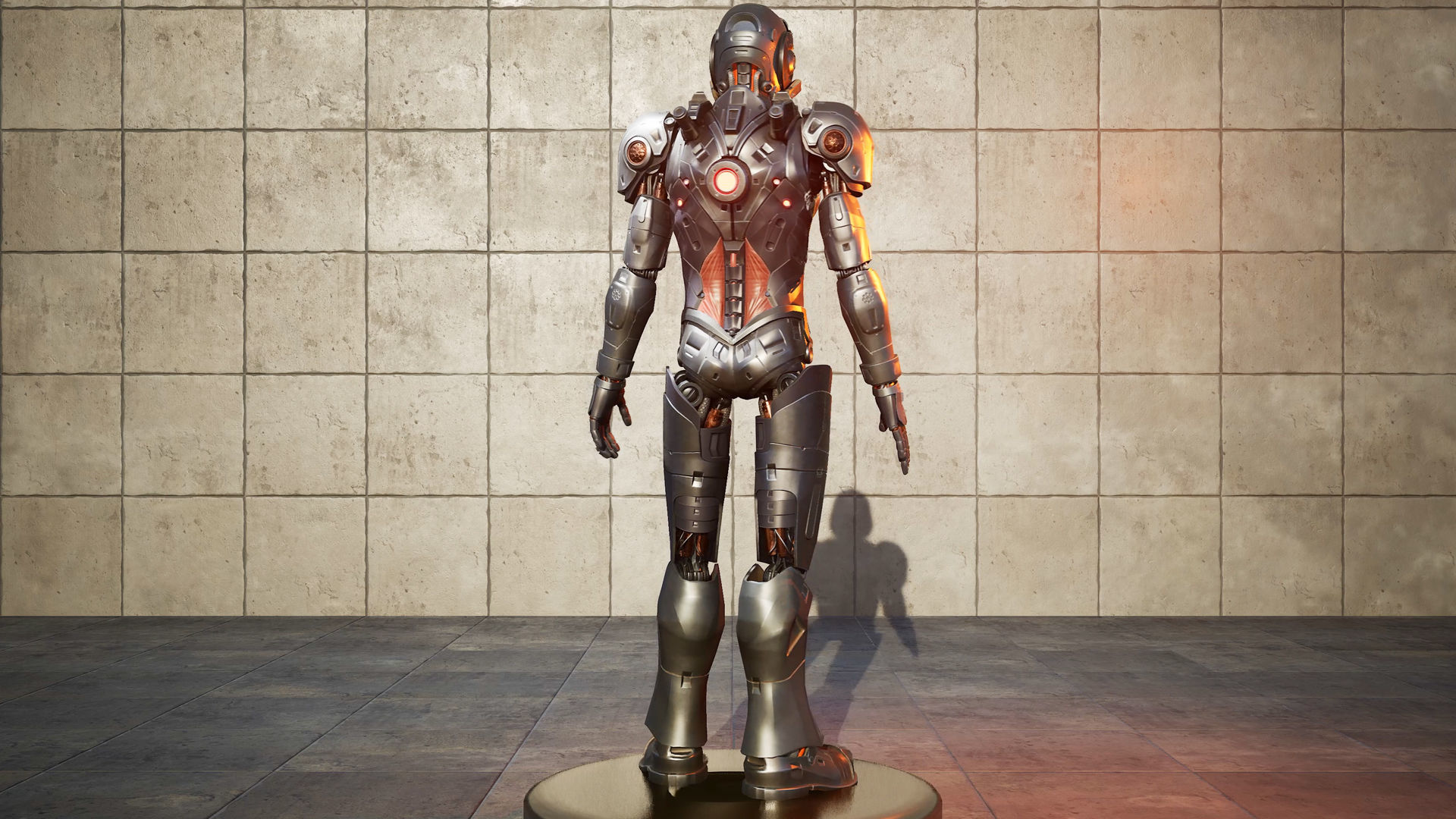 Android Sci-fi Police Robot soldier military 3D 3D model_15