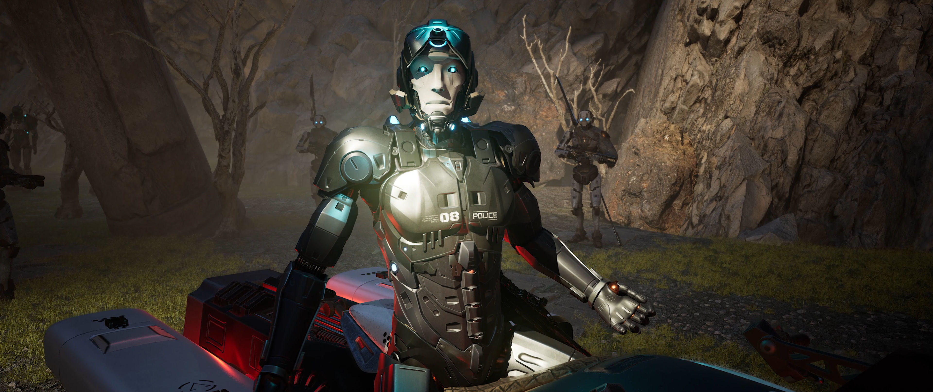 Android Sci-fi Police Robot soldier military 3D 3D model_11