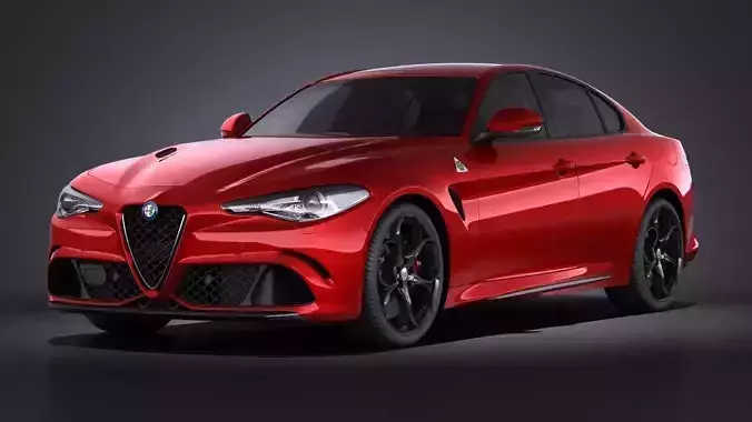 Alfa Romeo Giulia Quadrifoglio 2016 VRAY 3D model